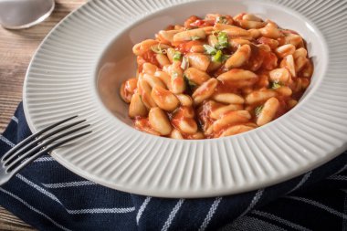 Cavatelli taze domates soslu makarna.