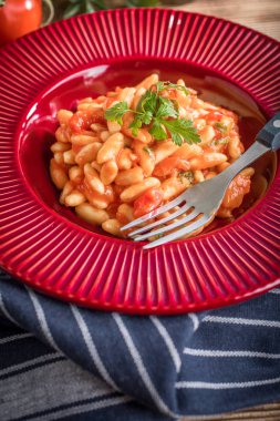 Cavatelli taze domates soslu makarna.
