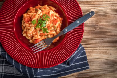 Cavatelli taze domates soslu makarna.