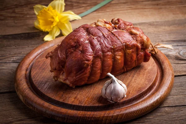 Delicious smoked ham. — Stock Photo, Image