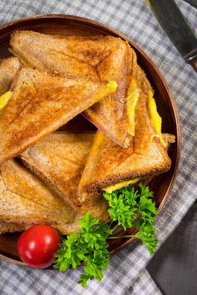 Grilled cheese sandwich.