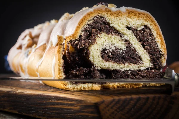 Delicious Poppy Seed Strudel Icing — Stock Photo, Image