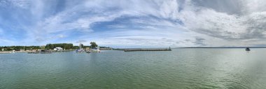 KRYNICA MORSKA, POLAND - EYLÜL 02, 2019: Krinica Morska, Vistula Lagoon, Polonya.