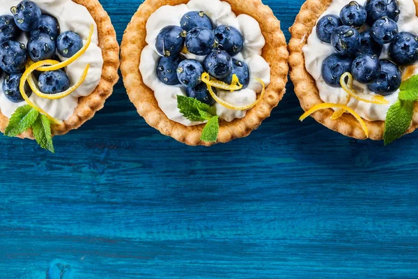 Lezzetli Blueberry tartlets — Stok fotoğraf
