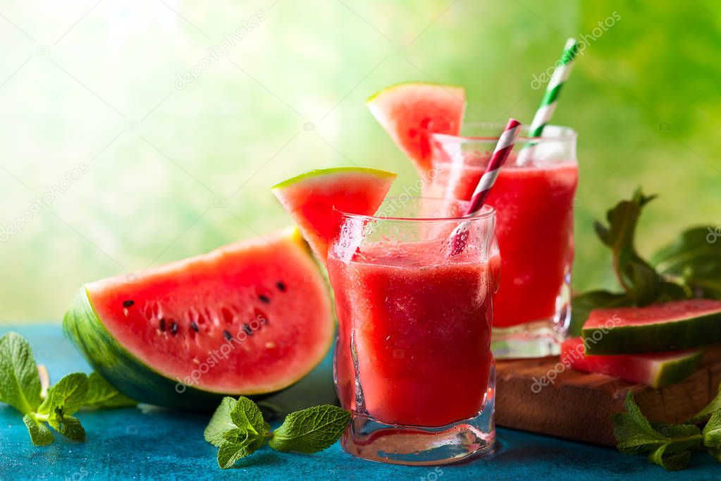 Watermelon drink in glass