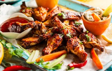 lezzetli Barbekü tavuk kanadı 