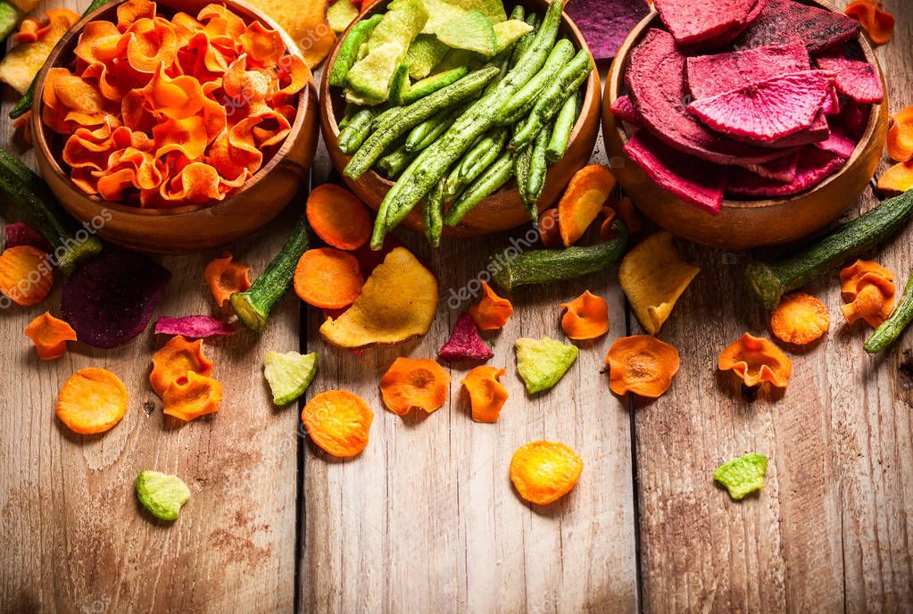Dried vegetables chips — Stock Photo © sarsmis 163471126