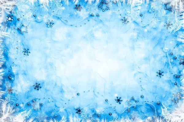 Winter background in blue — Stock Photo, Image