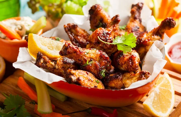 Delicious barbecue chicken wings — Stock Photo, Image