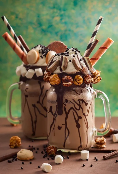 Chocolate freak or crazy shake — Stock Photo, Image