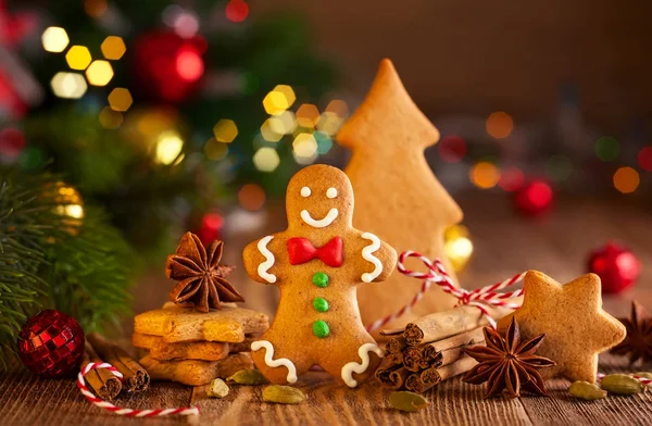 Noel ev yapımı gingerbread çerezleri bir