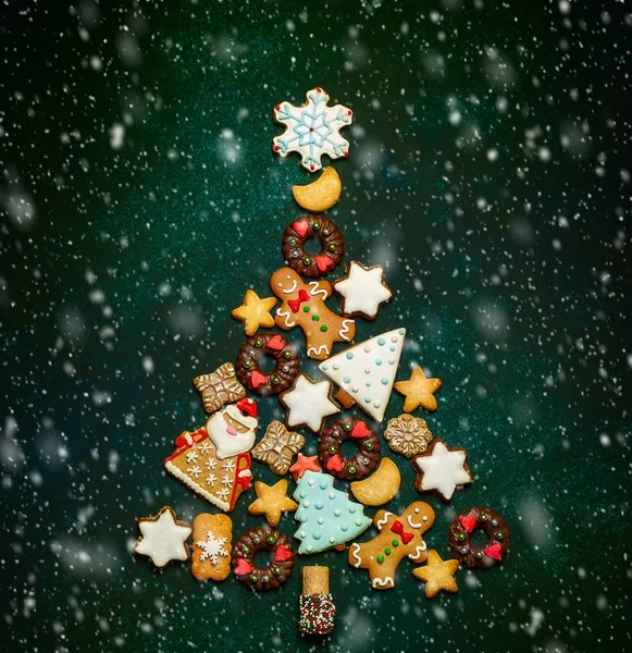Rozmanité vánoční cukroví. — Stock fotografie