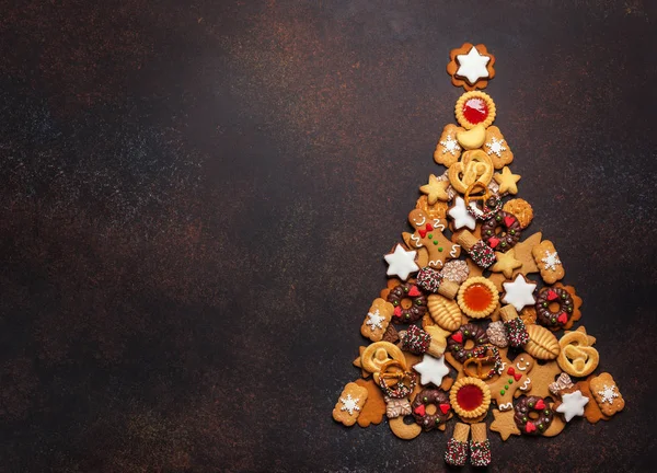 Verschiedene Weihnachtsplätzchen . — Stockfoto