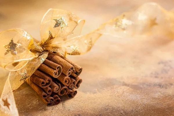 Christmas concept with cinnamon sticks — Stock Photo, Image