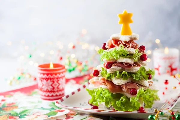 Christmas tree appetizer — Stock Photo, Image