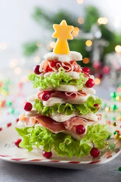 Christmas tree appetizer — Stock Photo, Image