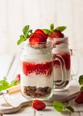 Sağlıklı kahvaltı. 