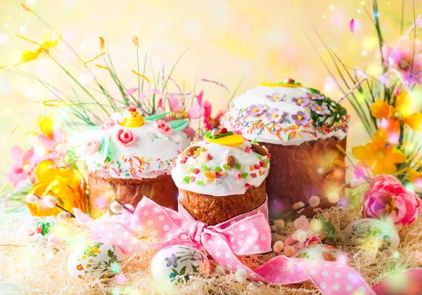 Jarní velikonoční dorty — Stock fotografie