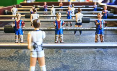 Oyuncak futbolcular Barcelona Real Madrid