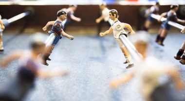 Oyuncak futbolcular Barcelona Real Madrid
