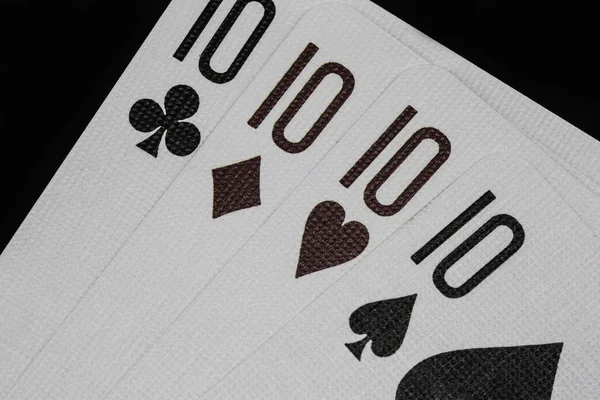 Poker spelkort. Poker av tens — Stockfoto