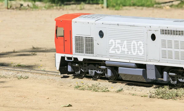 Trem réplica em miniatura de trem real em Espanha — Fotografia de Stock