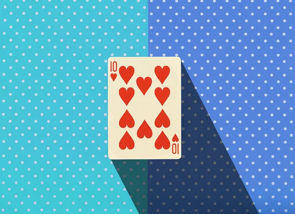 Carte da gioco con sfondo colorato sormontato — Foto Stock