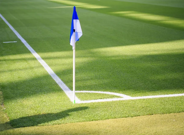 Flag rogu w hiszpański stadion — Zdjęcie stockowe