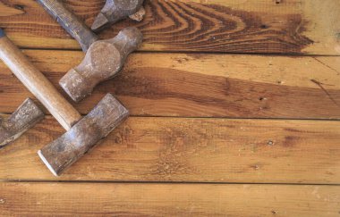 Eski grup oksit vintage araçları. Çekiç