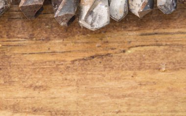 Eski grup oksit vintage araçları. Matkaplar