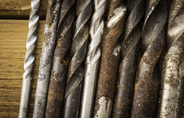 Eski grup oksit vintage araçları. Matkaplar