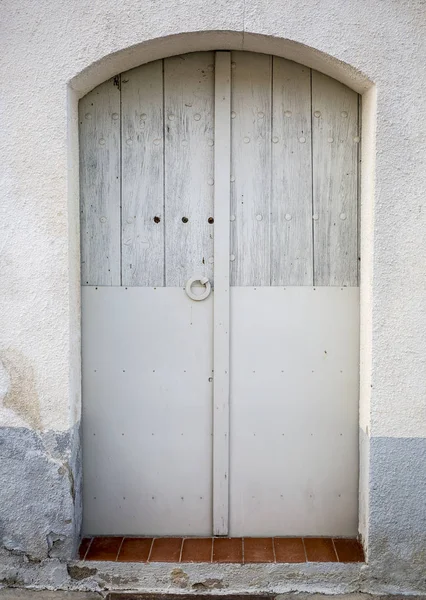 Witte houten vintage achtergrond — Stockfoto