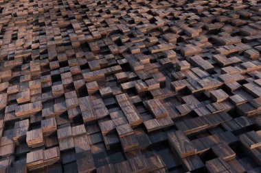 3D küpleri bir doku ile