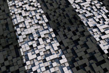 3D küpleri bir doku ile