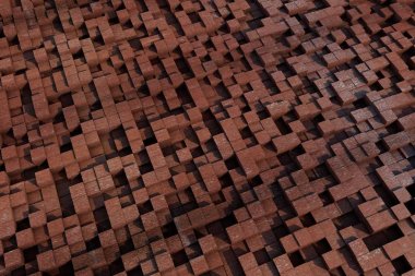 3D küpleri bir doku ile