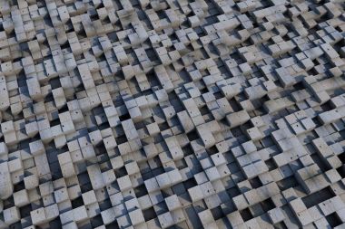 3D küpleri bir doku ile