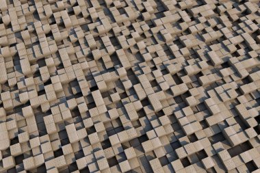 3D küpleri bir doku ile