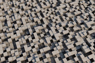 3D küpleri bir doku ile