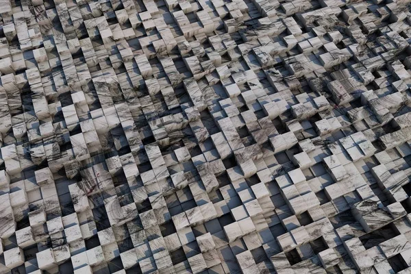 3D küpleri bir doku ile