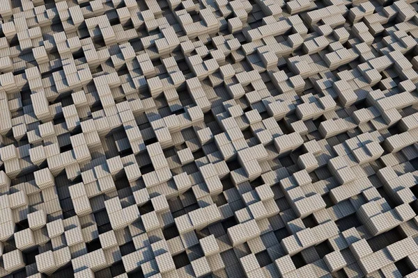 3D küpleri bir doku ile