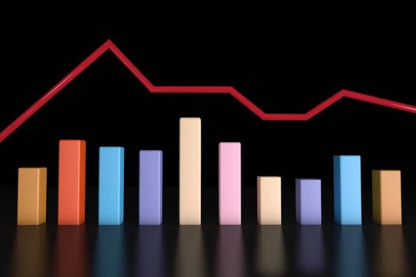 3D infografika bar — Stock fotografie