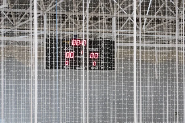 Indoor score boord in paviljoen — Stockfoto