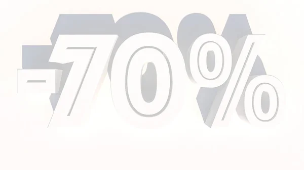 Porcentaje de representación 3d número de descuento — Foto de Stock