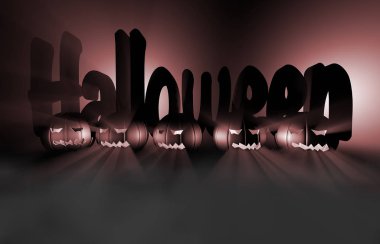 Cadılar Bayramı için 3D render kabak