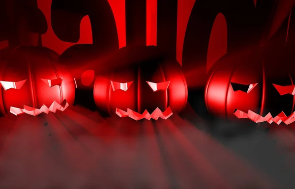 Zucca di rendering 3d per Halloween — Foto Stock