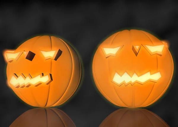 Zucca di rendering 3d per Halloween — Foto Stock