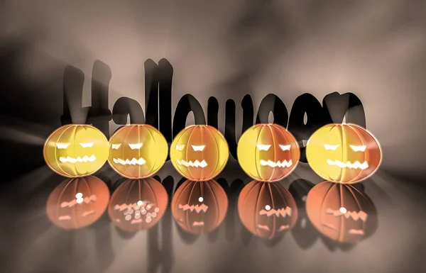 Zucca di rendering 3d per Halloween — Foto Stock