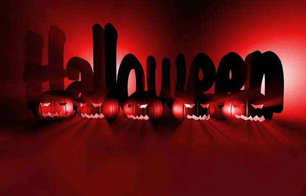 Zucca di rendering 3d per Halloween — Foto Stock