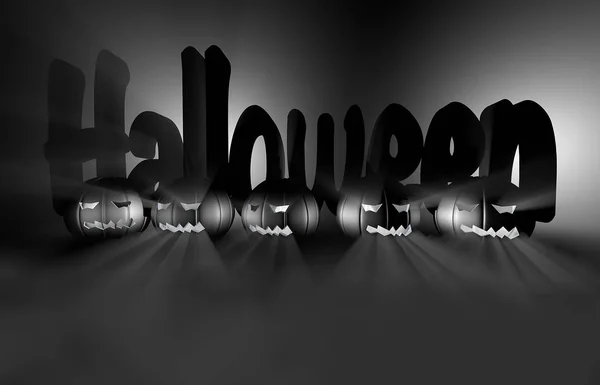 Zucca di rendering 3d per Halloween — Foto Stock