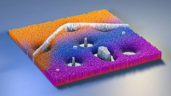 3D рендеринга топографії з кубиками — стокове фото